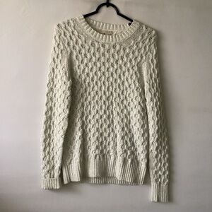 J. Crew Women's Textured glittery Knit Sweater - Cream